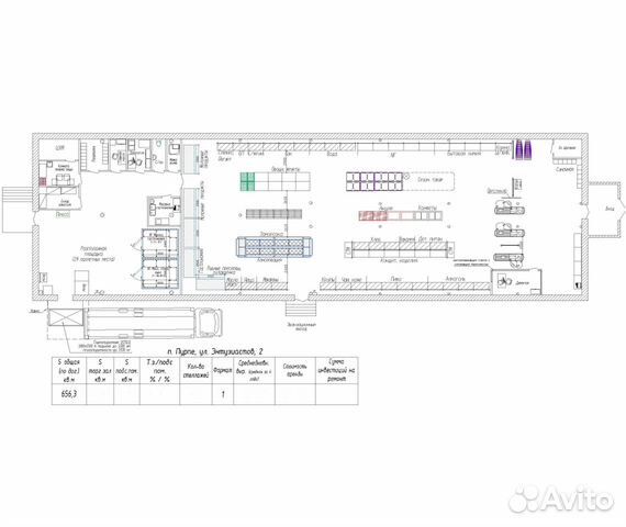 Помещение свободного назначения, 656 кв
