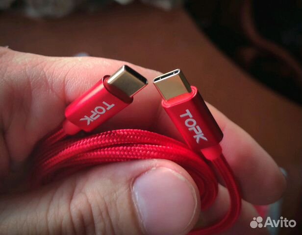 Кабель USB type-C на USB type-C topk 1 метр