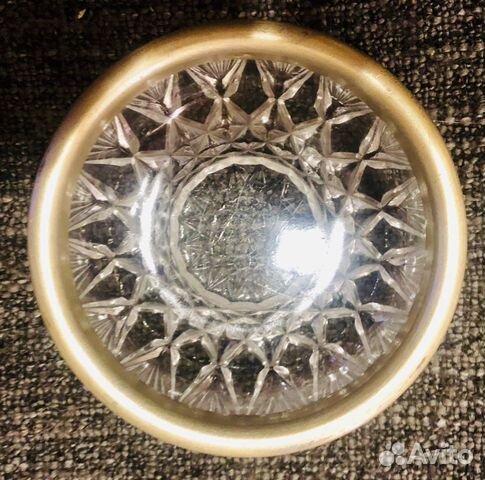 Пепельница СССР хрусталь мельхиор