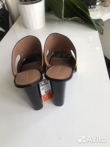 Новые мюли zara 41 р-р натуральная кожа