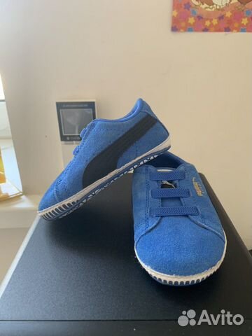 Кроссовки пинетки замшевые puma original, размер 1 Кроссовки пинетки замшевые puma original, размер 1