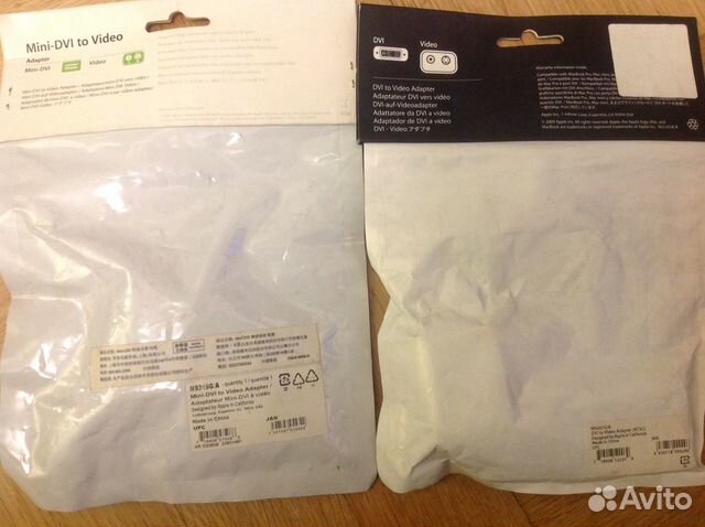 Адаптер Apple mini DVI и DVI на видео