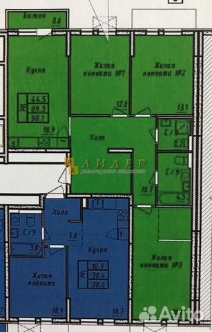 3-к квартира, 89 м², 7/14 эт. 3-к квартира, 89 м², 7/14 эт.