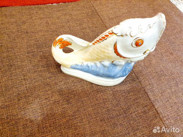 Солфетница Золотая рыбка фарфор СССР винтаж