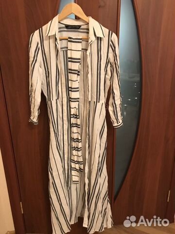 Льняное платье Zara S