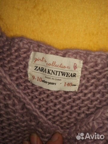 Свитер zara knitwear для девочки 9-10 лет Свитер zara knitwear для девочки 9-10 лет