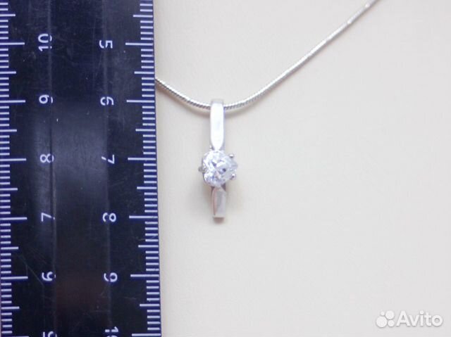 Серебряный кулон С цирконом 1,0 грамм