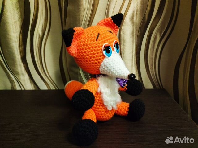 Вязаная игрушка Лисёнок, ручная работа Вязаная игрушка Лисёнок, ручная работа