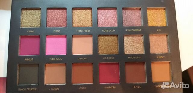 Huda beauty rose gold паллетка теней