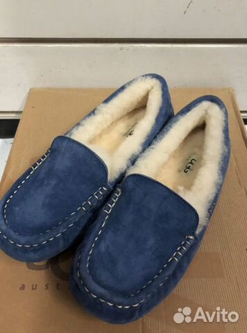 UGG Мокасины синие с мехом UGG Мокасины синие с мехом