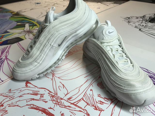 Nike Air Max 97 White/ Wolf Grey-Black Nike Air Max 97 White/ Wolf Grey-Black