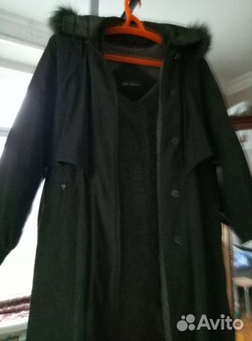 Пальто зимнее-плащ с капюшоном,р.50 Пальто зимнее-плащ с капюшоном,р.50