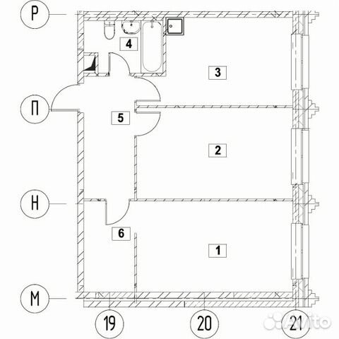 2-к квартира, 65.1 м², 2/20 эт. 2-к квартира, 65.1 м², 2/20 эт.