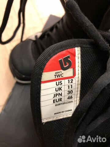 Ботинки Burton TWC black/white 46 размер Ботинки Burton TWC black/white 46 размер