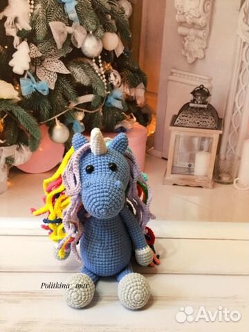 Единорог вязаная игрушка подарок