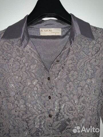 Новое серое кружевное Платье AMN Lusio, S, 42