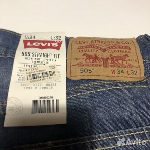 Джинсы Levi’s 505, USA, 34 32 Джинсы Levi’s 505, USA, 34 32