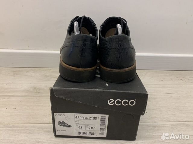 Туфли Ecco Biarritz броги 43 размер чёрные