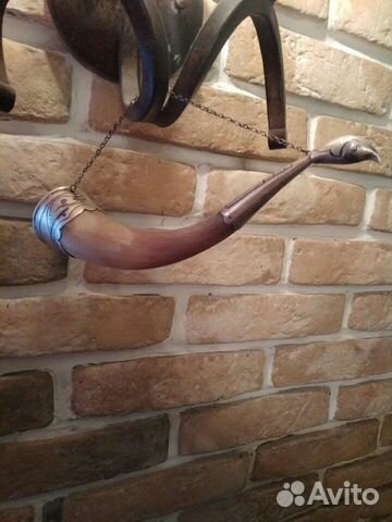 Рог тура в серебре