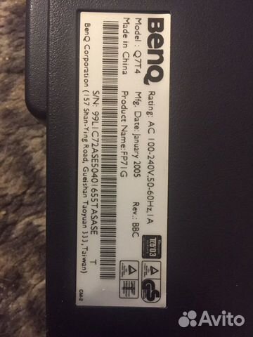 Монитор BenQ FQ7T4 17 модель FP71G