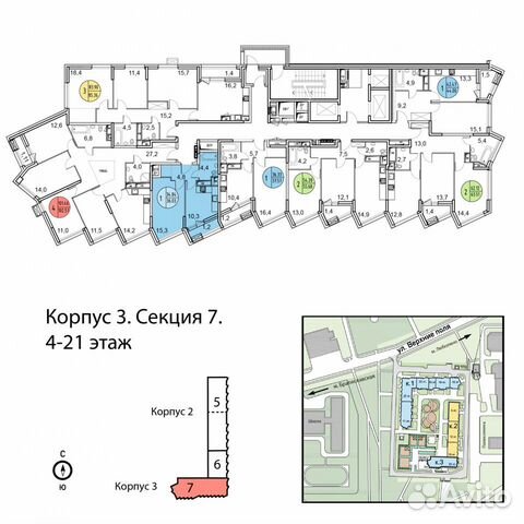 1-к квартира, 35.7 м², 8/21 эт. 1-к квартира, 35.7 м², 8/21 эт.