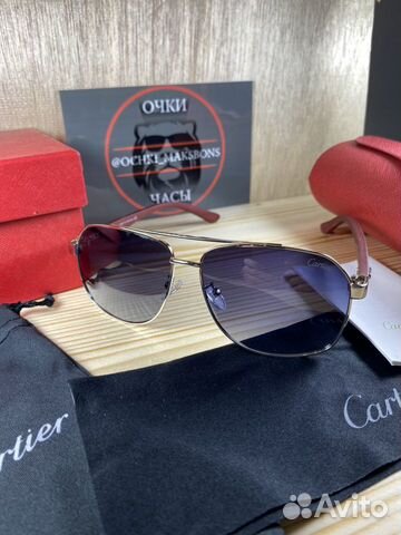 Очки с деревом Cartier