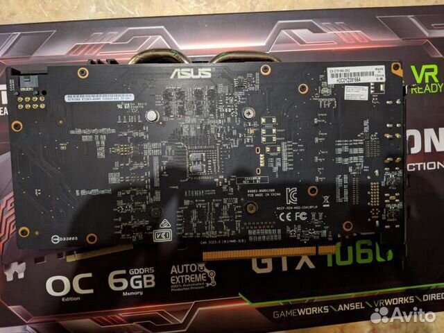 Продам видеокарту Asus GTX 1060 expedition OC