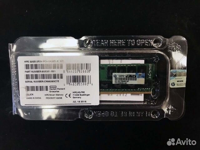Память серверная HP 32GB DDR4 2400MHz 805351-B21 Память серверная HP 32GB DDR4 2400MHz 805351-B21