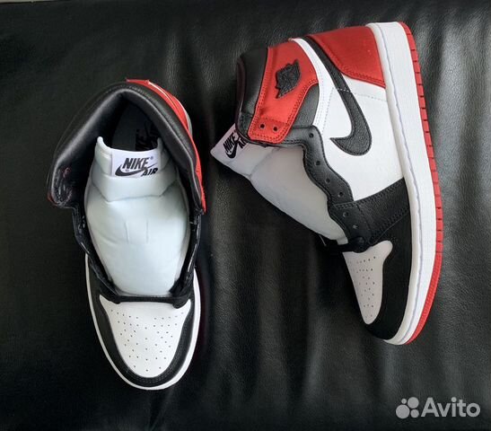 Кроссовки Nike Air Jordan 1 High Satin Black Toe Кроссовки Nike Air Jordan 1 High Satin Black Toe