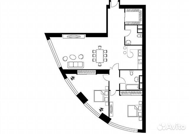 2-к квартира, 126.4 м², 41/56 эт. 2-к квартира, 126.4 м², 41/56 эт.