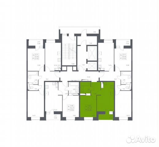 1-к квартира, 35.9 м², 16/17 эт.