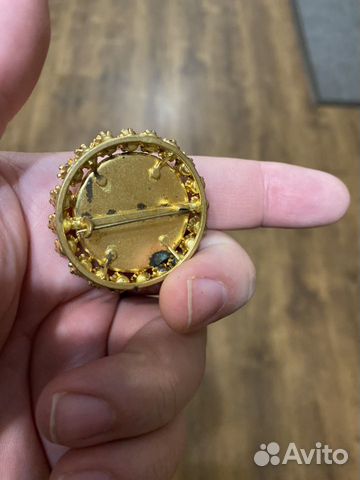 Брошь СССР гранат.старинная