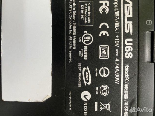 Asus V6 + сумка + батарея большей ёмкости