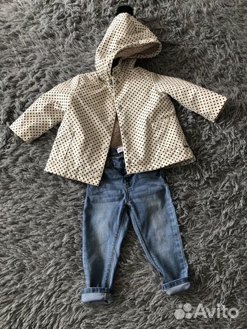 Куртка дождевик Zara + джинсы 1,5-2 года Куртка дождевик Zara + джинсы 1,5-2 года