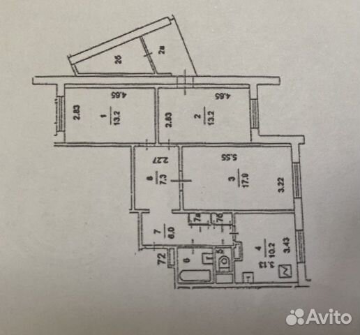 3-к квартира, 74 м², 1/17 эт. 3-к квартира, 74 м², 1/17 эт.