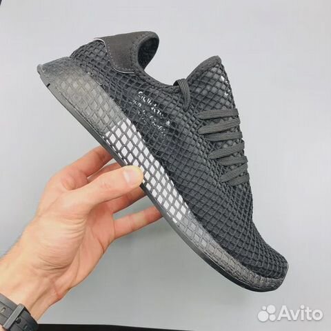 Кроссовки Adidas Deerupt чёрные с белым Кроссовки Adidas Deerupt чёрные с белым