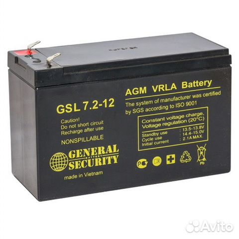 Аккумулятор 12В 7 / 9Ач для детского электромобиля