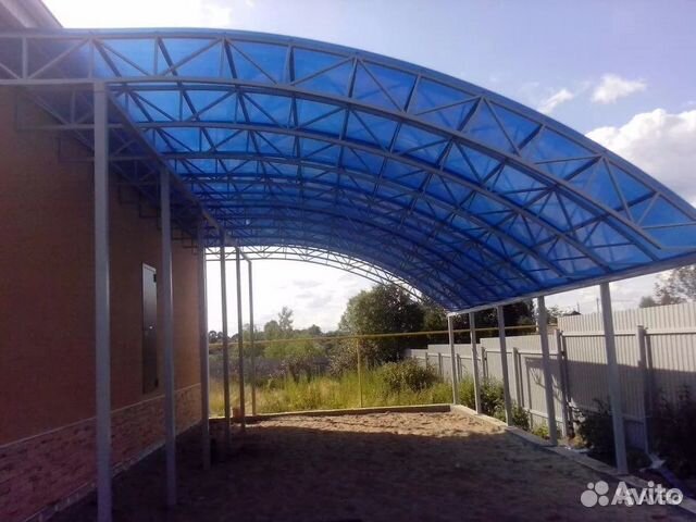 Навес из поликарбоната, профнастила, профлиста