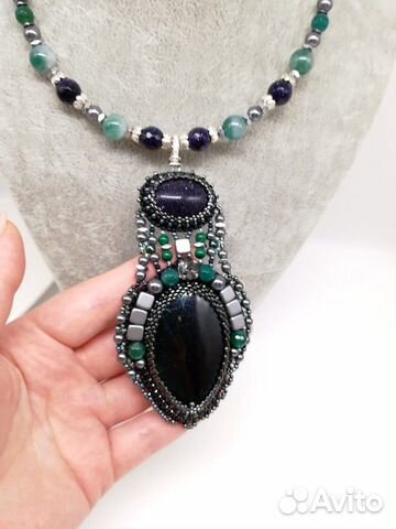 Колье с кулоном ручной работы