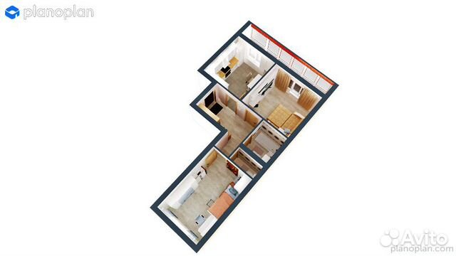 2-к квартира, 52 м², 5/9 эт.