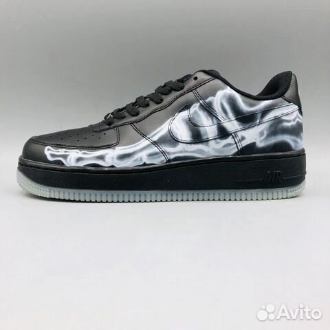 Кроссовки Nike Air Force 1 черные низкие скелетон Кроссовки Nike Air Force 1 черные низкие скелетон