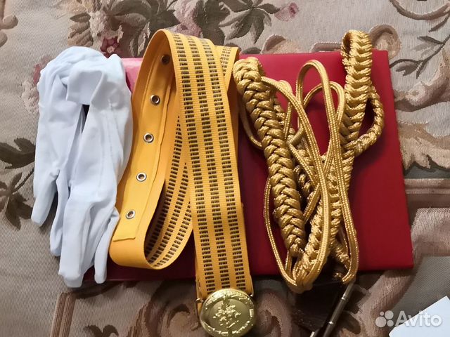 Аксельбант, перчатки, ремень мвд