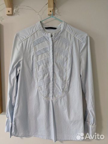 Рубашка женская светло-голубая офисная Рубашка женская светло-голубая офисная