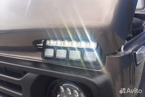 Надфарники на ниву 4х4 с функциями дхо и с бегущим