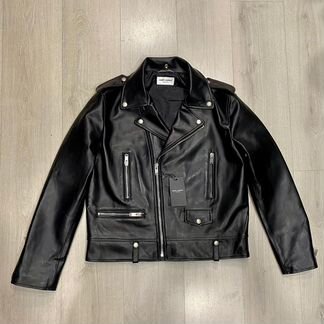 Кожаная куртка косуха Saint Laurent
