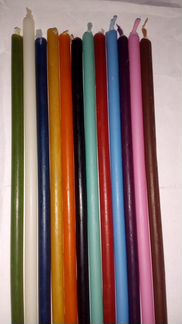 Свечи восковые цветные