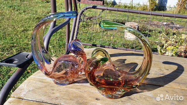 Ваза гутное стекло