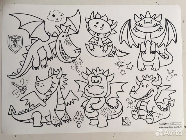 Коврик-раскраска, подкладка на стол