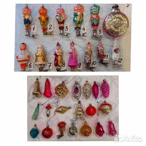 Елочные игрушки 50-60х годов