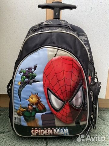 Рюкзак-чемодан детский на колесах Spider-man